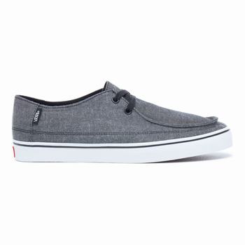 Damske Tenisky Vans Chambray Rata Vulc Čierne Biele VA92OFRHX